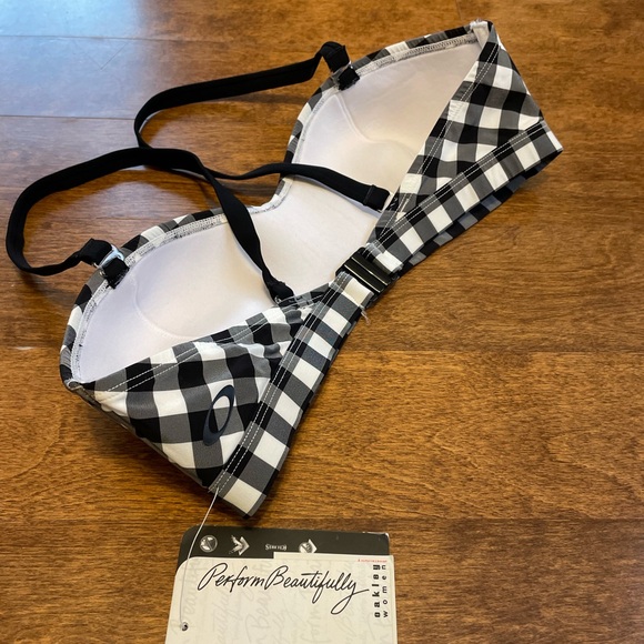 New Oakley Checkered Bikini Top M - Picture 3 of 7